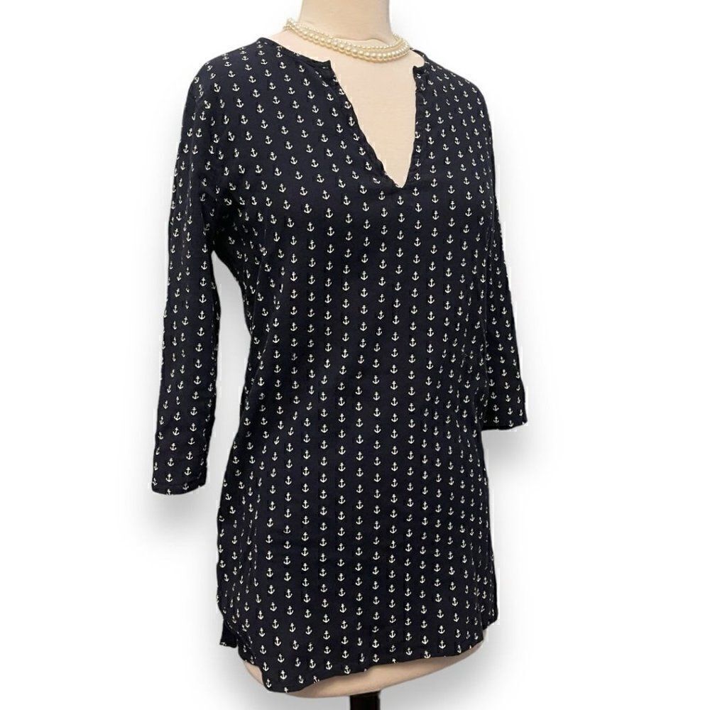 J. Crew Factory Tunic /Swim Cover Navy